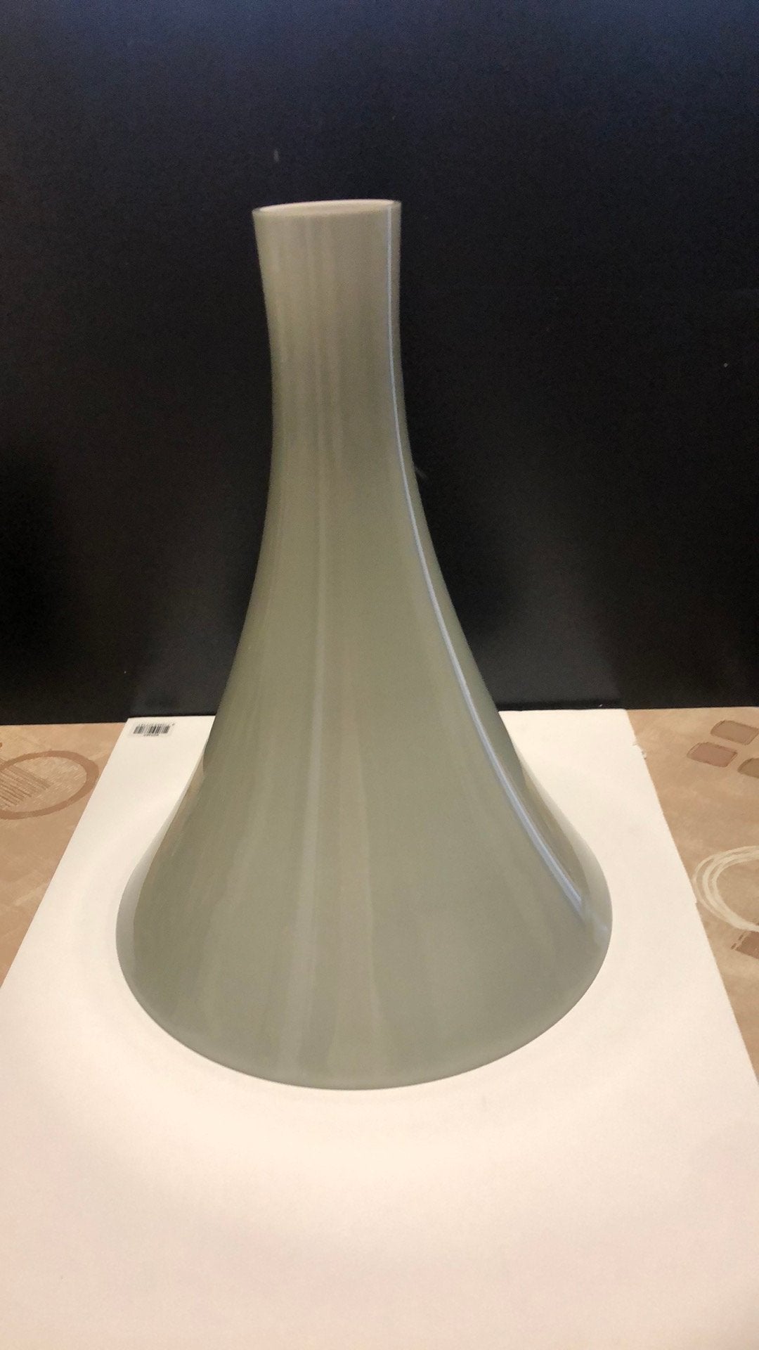 Lampe trompette grise vintage, Maison & Meubles, Accessoires pour la Maison | Vases, Enlèvement, Comme neuf, Gris