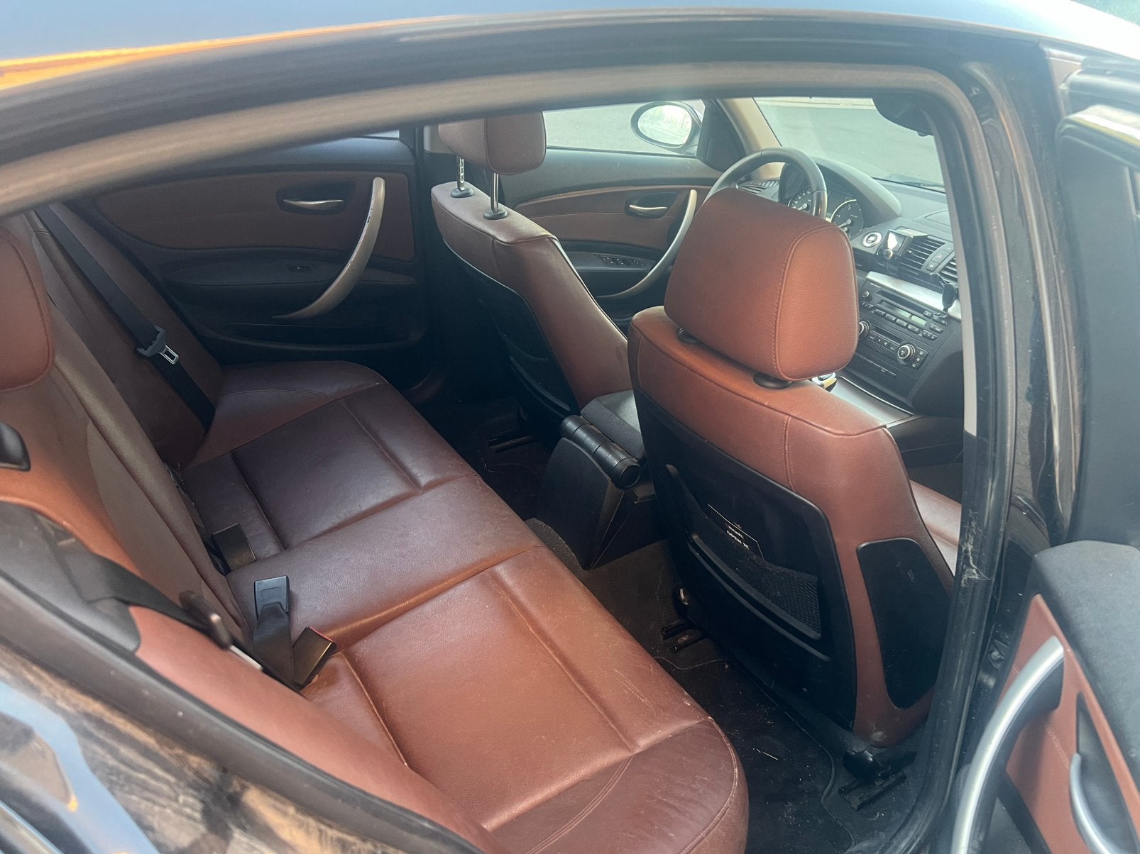BMW 118D, Auto's, Zwart, Leder, Bruin, 5 deurs