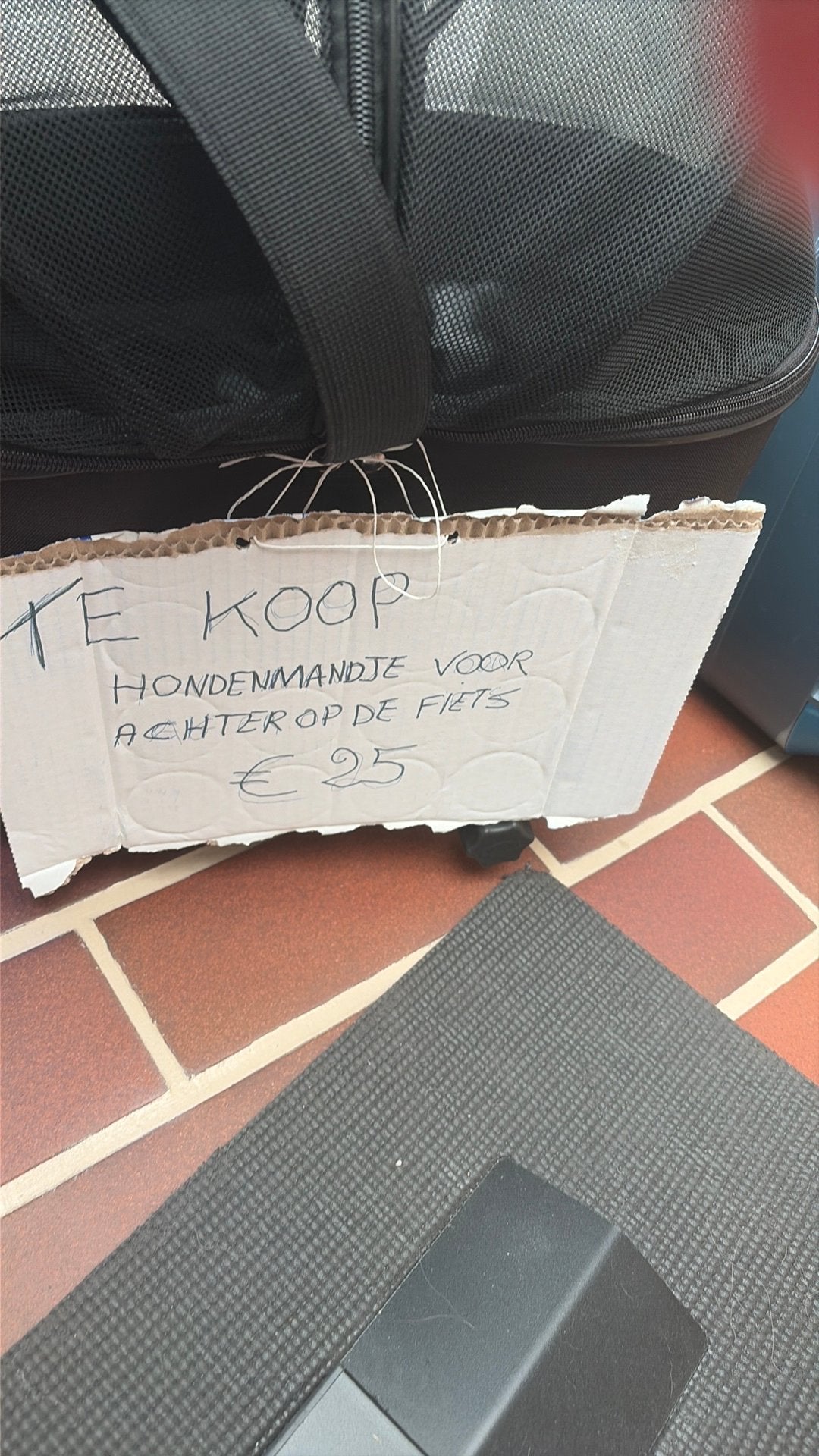 Honden mandje voor op de fiets achter de fiets, Enlèvement, Utilisé, Panier pour chien