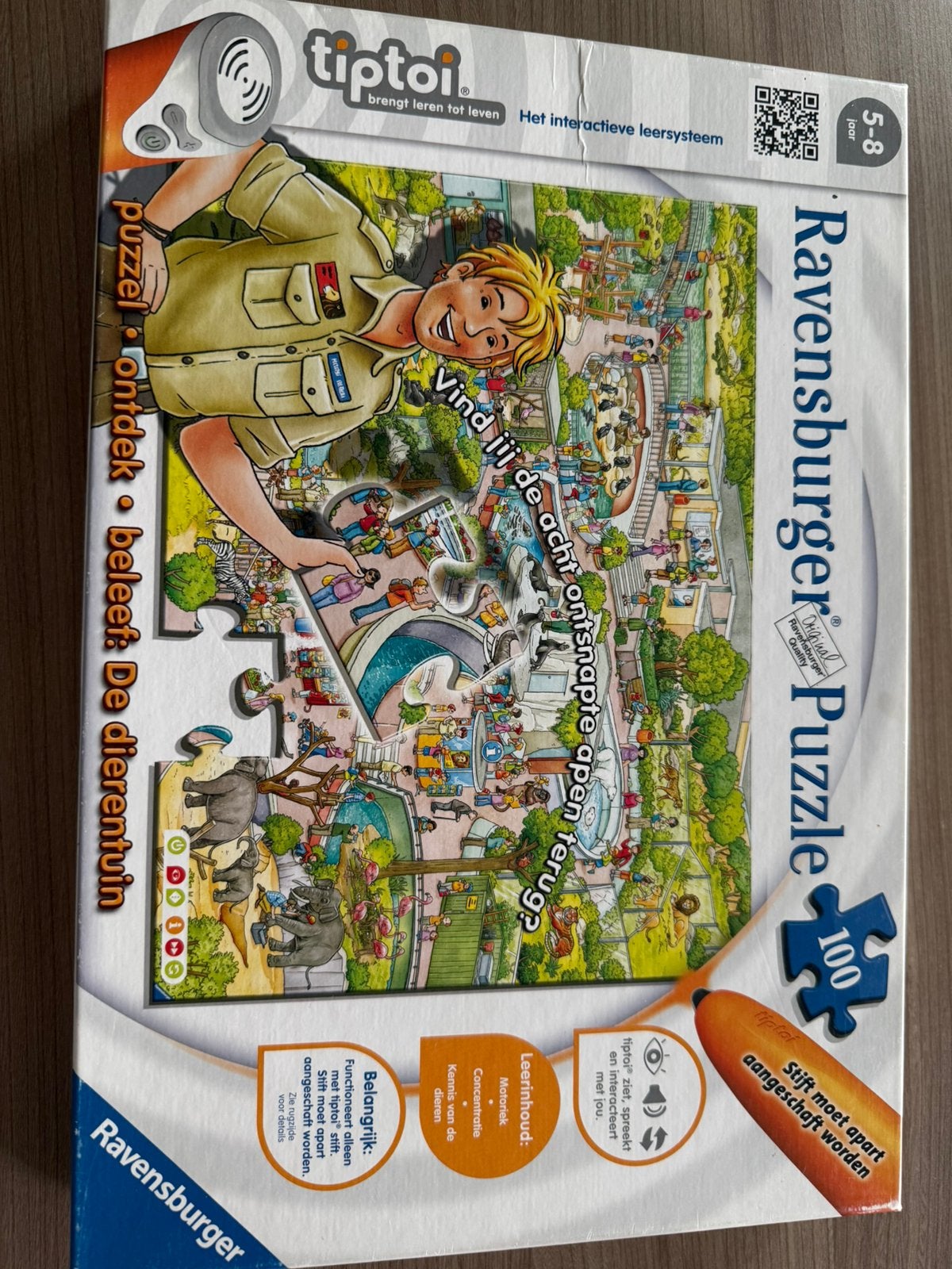 Tiptoi puzzel dierentuin, Kinderen en Baby's, Speelgoed | Educatief en Creatief, Ophalen of Verzenden, Gebruikt