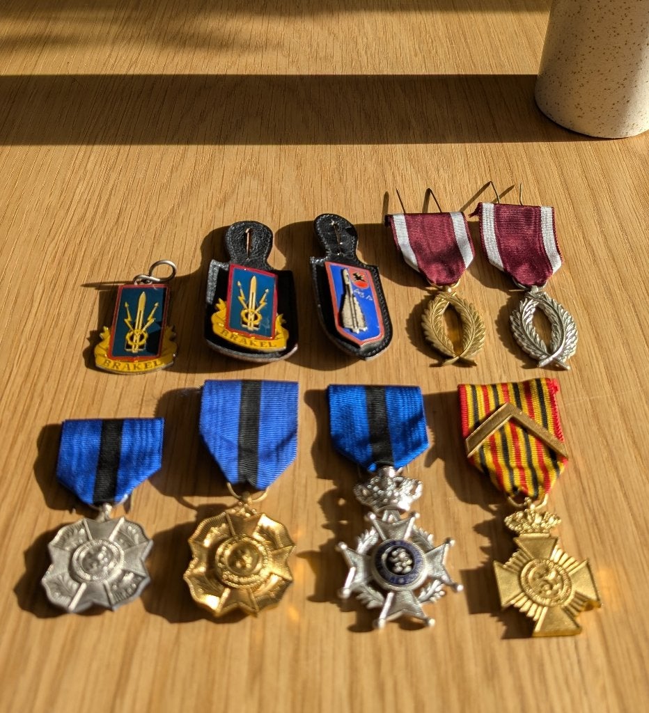Belgische Koude Oorlog militaria:43A HAWK Brakel & medailles, Ophalen, Landmacht, Lintje, Medaille of Wings