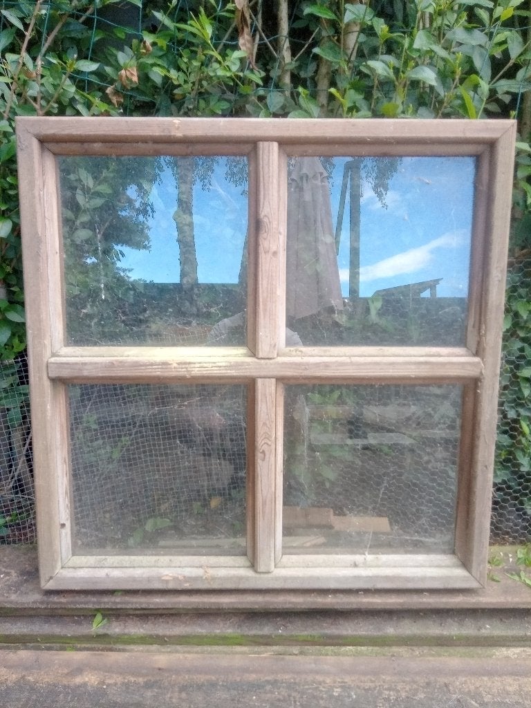 houten raam + deur, Ophalen, Zo goed als nieuw, Hout, Buitendeur