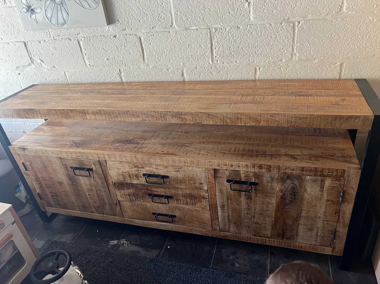 Dressoir mango hout, Ophalen, Zo goed als nieuw