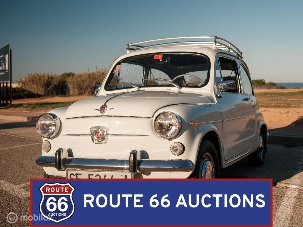 SEAT 600 E | 1972 | Route 66 Auctions, Auto's, Oldtimers, Zwart, Bedrijf, Handgeschakeld, Overige carrosserie