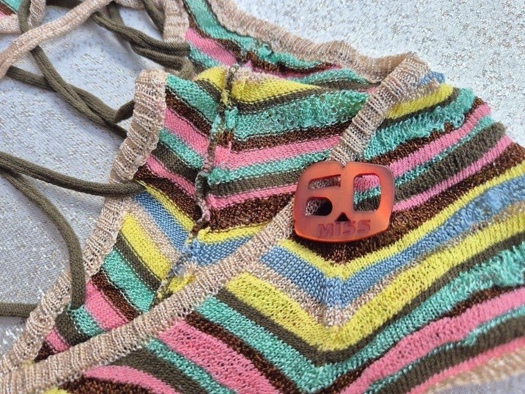 Miss Sixty iconische Vintage Top gebreid embleem plastiek, Meerkleurig, Miss Sixty, Ophalen of Verzenden, Maat 34 (XS) of kleiner