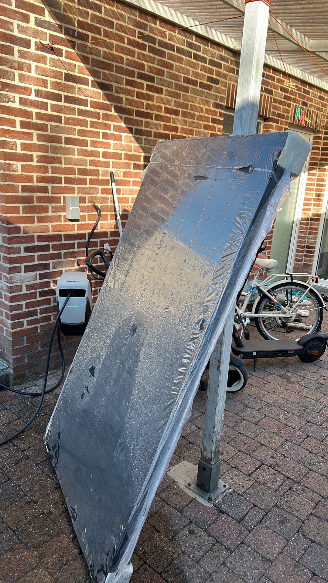 Tuintafel 165cm op 95cm, Ophalen, Zo goed als nieuw, Kunststof