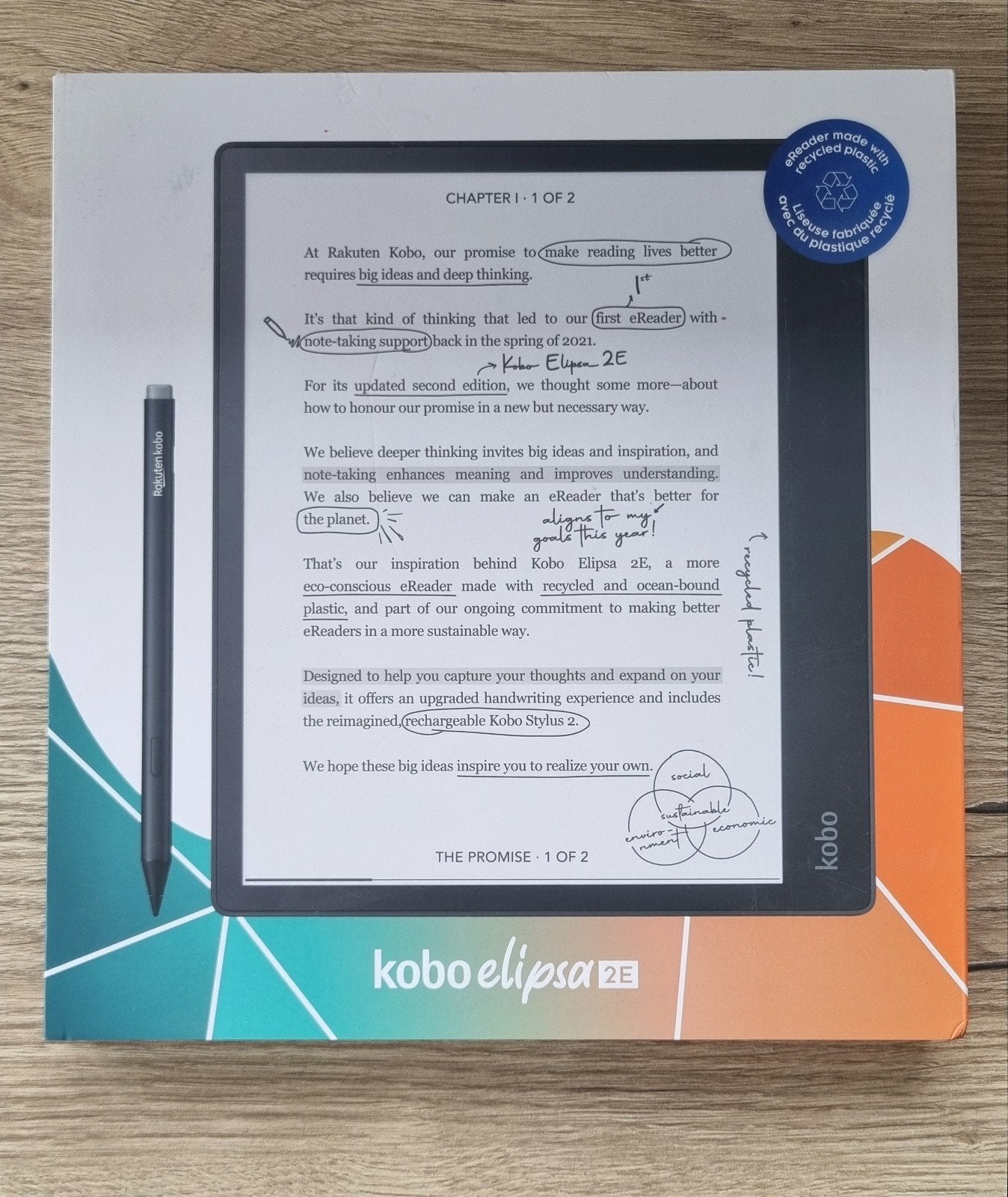 Kobo Elipsa 2E, Computers en Software, Ophalen, Touchscreen, Zo goed als nieuw, 10 inch of meer