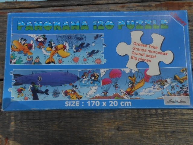 panoramapuzzel 120 st - Walt Disney - Mickey Mouse, Enlèvement ou Envoi, Plus de 50 pièces, Utilisé, 6 ans ou plus