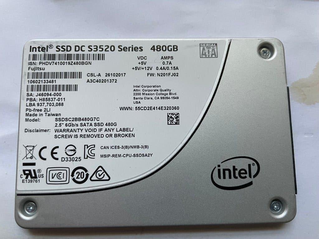 Intel SSD DC S3520 Series 480Gb - SATA, Computers en Software, Harde schijven, Intern, Ophalen of Verzenden, Desktop, 2.5"