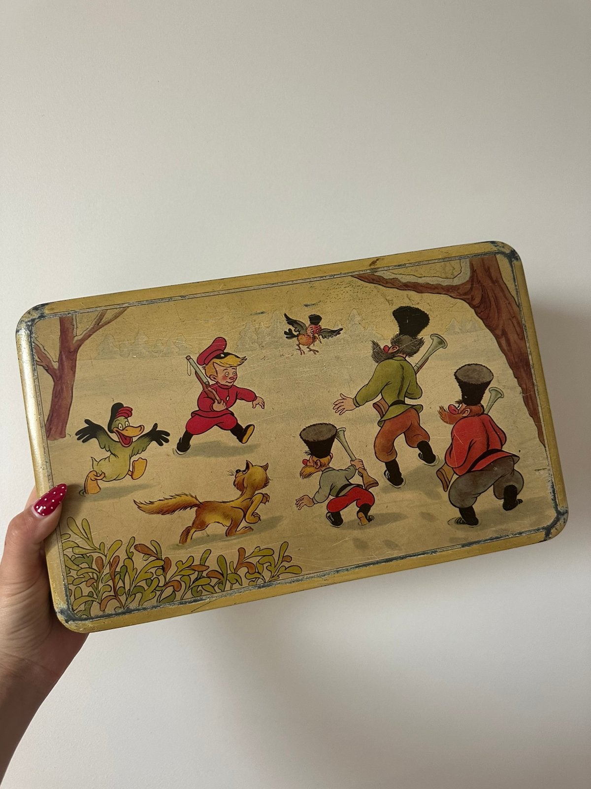 Vintage Disney “Peter en de Wolf” DBF koekblik (1946-1950), Enlèvement ou Envoi, Comme neuf