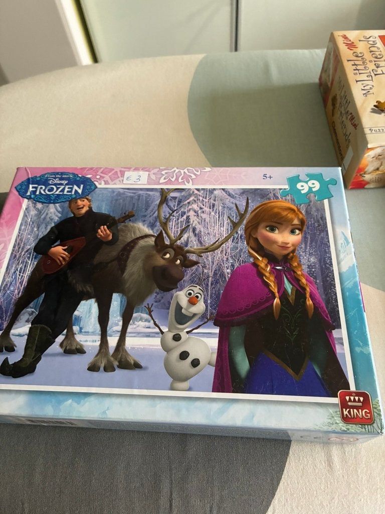 kinderpuzzel "Frozen", Ophalen of Verzenden, Meer dan 50 stukjes, Gebruikt, 4 tot 6 jaar