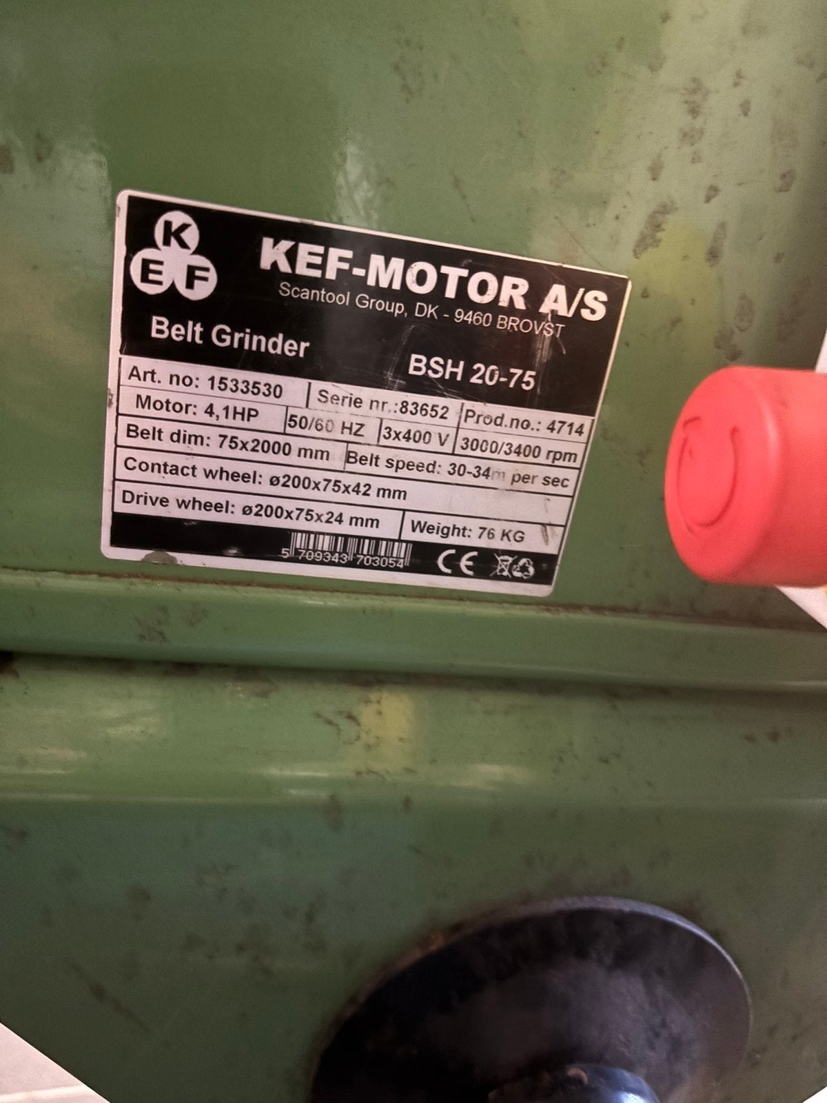 Kef bandschuurmachine., Bricolage & Construction, Enlèvement, Comme neuf, Ponceuse à bande