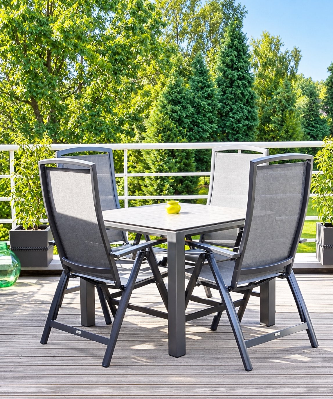 Tuin- veranda set Vraagprijs:200,00€, Quatre personnes, Verre, 50 à 100 cm, Enlèvement