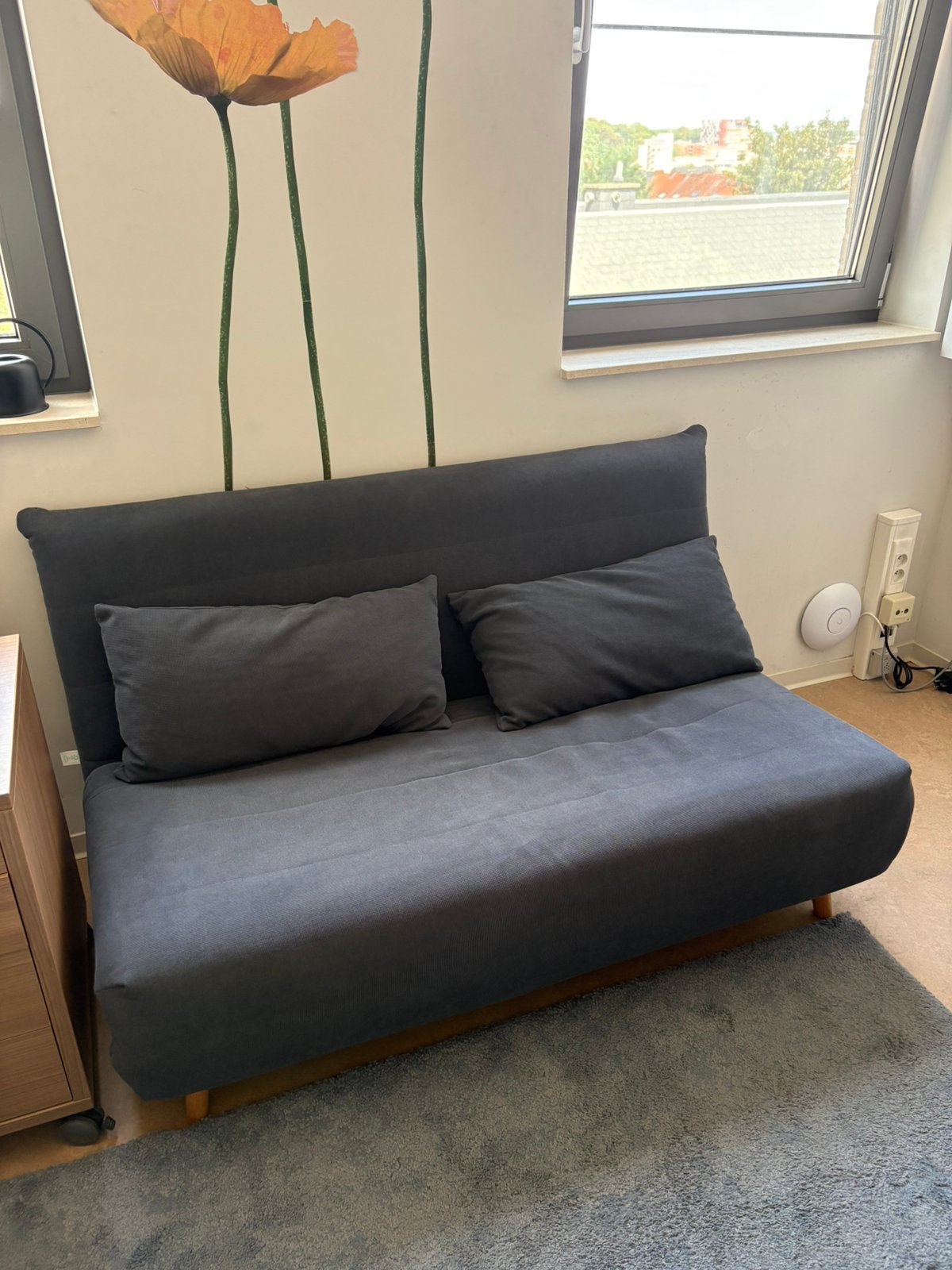 Slaapbank Maisons du monde, Huis en Inrichting, Slaapkamer | Slaapbanken, Ophalen, Gebruikt, 90 cm, Blauw