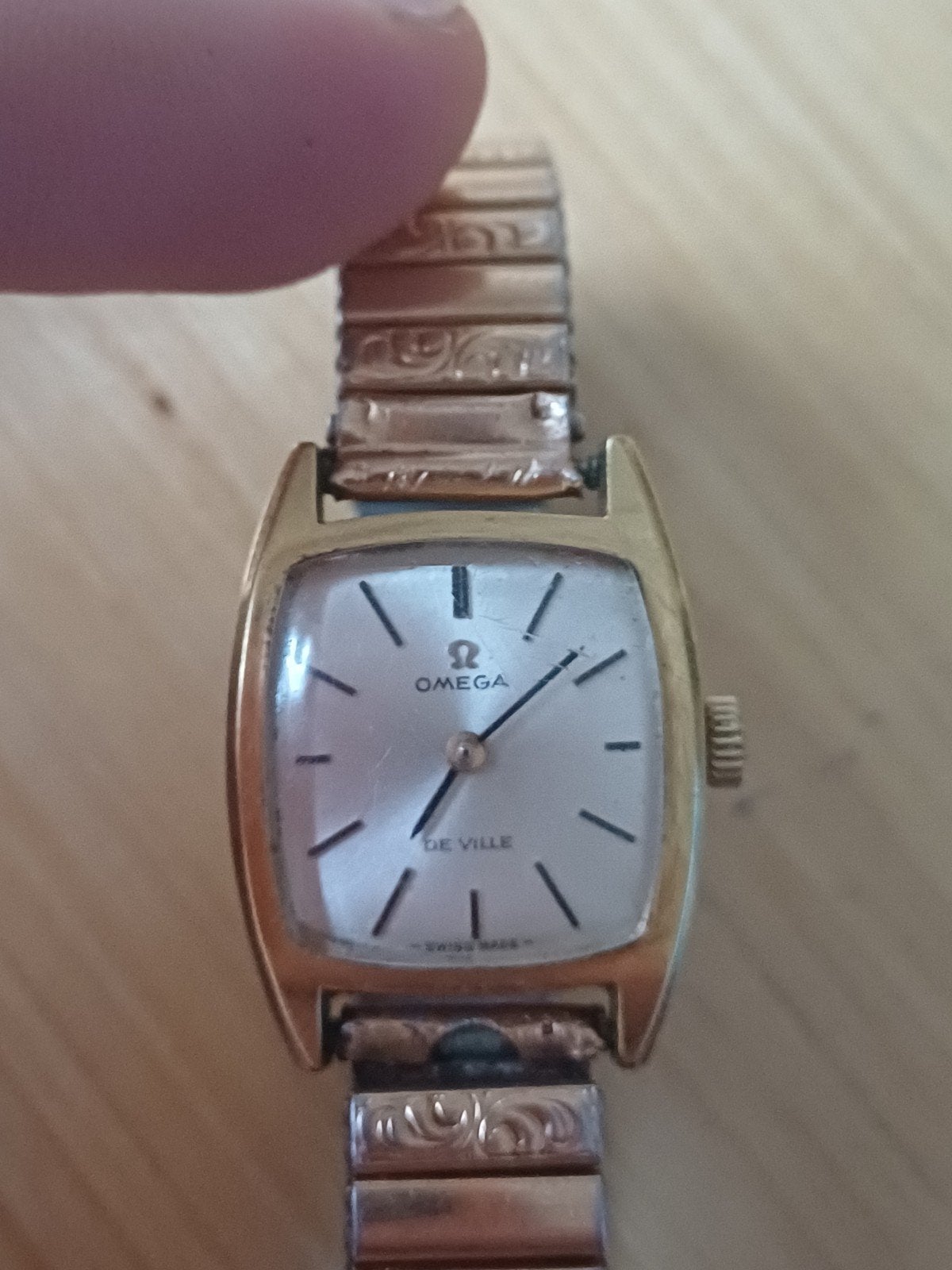 Vintage Omega dameshorloge, Handtassen en Accessoires, Ophalen of Verzenden, Goud, Omega