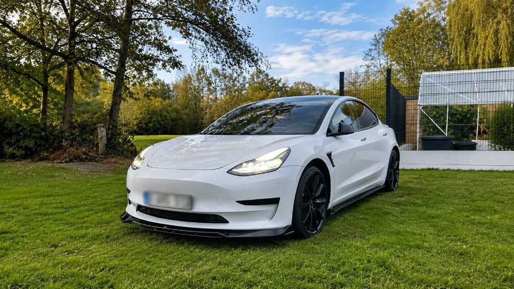 Unieke Tesla model 3 RWD - professionele wrap - topstaat!, Autos, Cuir, Achat, 4 portes, Noir