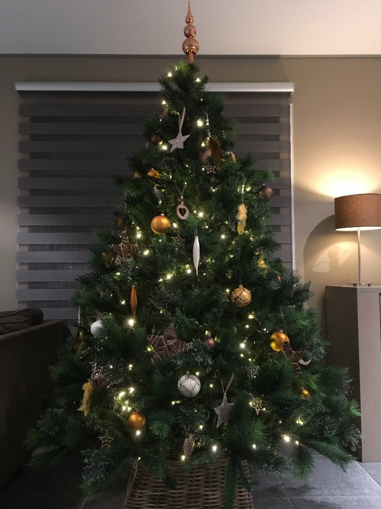 Volledig uitgeruste luxe kerstboom 2m10, Ophalen, Gebruikt