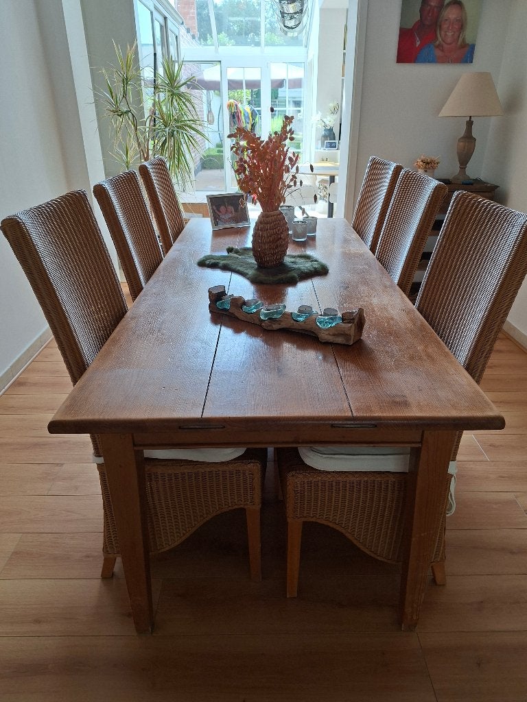 Tafel en stoelen, Maison & Meubles, Comme neuf, Enlèvement, 50 à 100 cm, Chêne