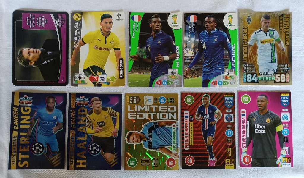 10 voetbalkaarten, Hobby en Vrije tijd, Ophalen of Verzenden, Zo goed als nieuw, Meerdere plaatjes