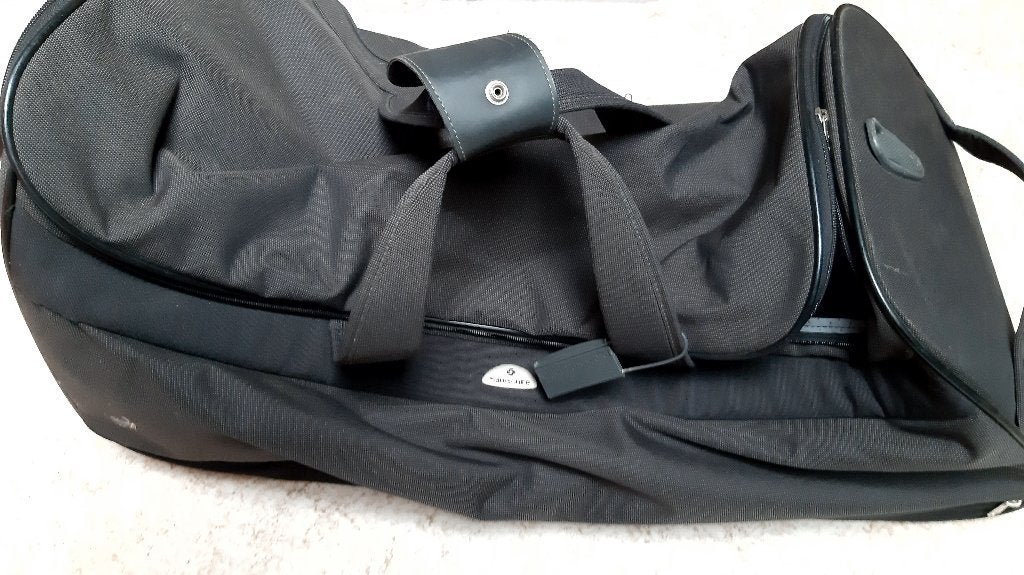 reistas samsonite, Ophalen, Uitschuifbare handgreep, 30 cm of meer, Zwart