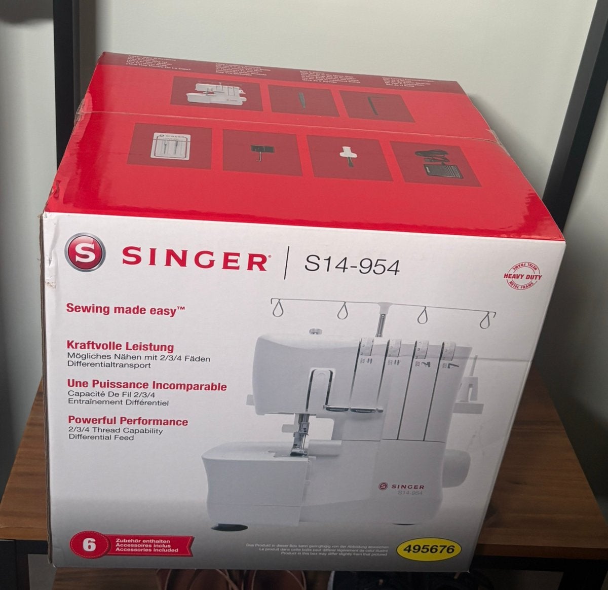 Singer S14-954 overlockmachine, Hobby en Vrije tijd, Ophalen, Nieuw
