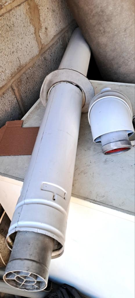 Coude 90alu diamètre 80/125m kit complet chaudiere a saisir↙, Bricolage & Construction, 60 à 80 mm, Aluminium, Enlèvement, Moins de 2 mètres
