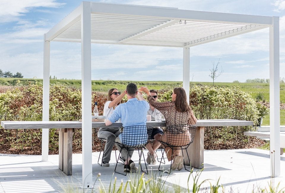Aluminium pergola 3x4m wit, Verzenden, Nieuw