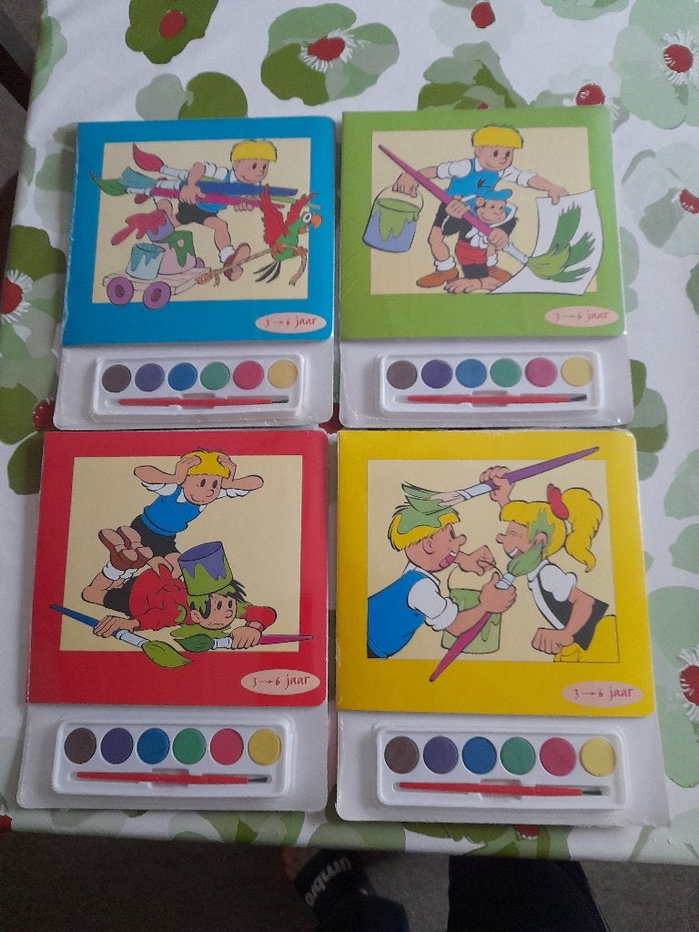 Jommeke "Schilderen met Jommeke" 4 stuks compleet ,jaren 90, Boeken, Ophalen of Verzenden, Nieuw