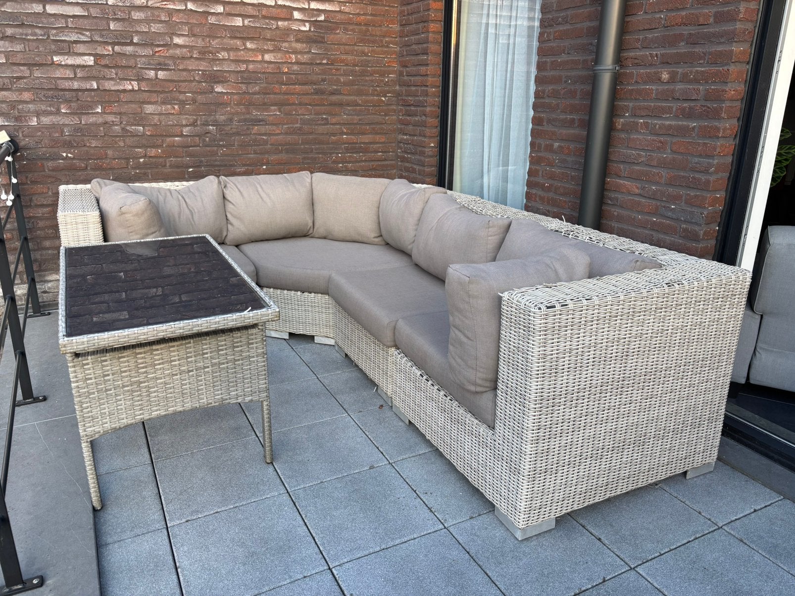 Loungeset met Kussens, Ophalen, 5 zitplaatsen, Gebruikt, Loungeset
