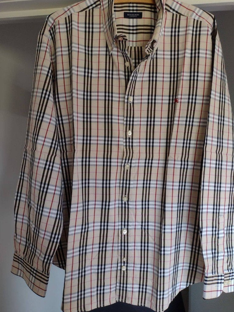 Burberry Nova Check – size 5 - als nieuw!, Kleding | Heren, Overhemden, Verzenden, Beige, Zo goed als nieuw, Halswijdte 43/44 (XL)