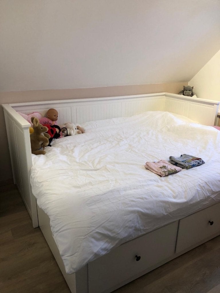 IKEA Hemnes bed, 3 Lades, 80 of 160 cm x 200 cm 903.493.26, Maison & Meubles, Queen size, Utilisé, 200 cm, Blanc