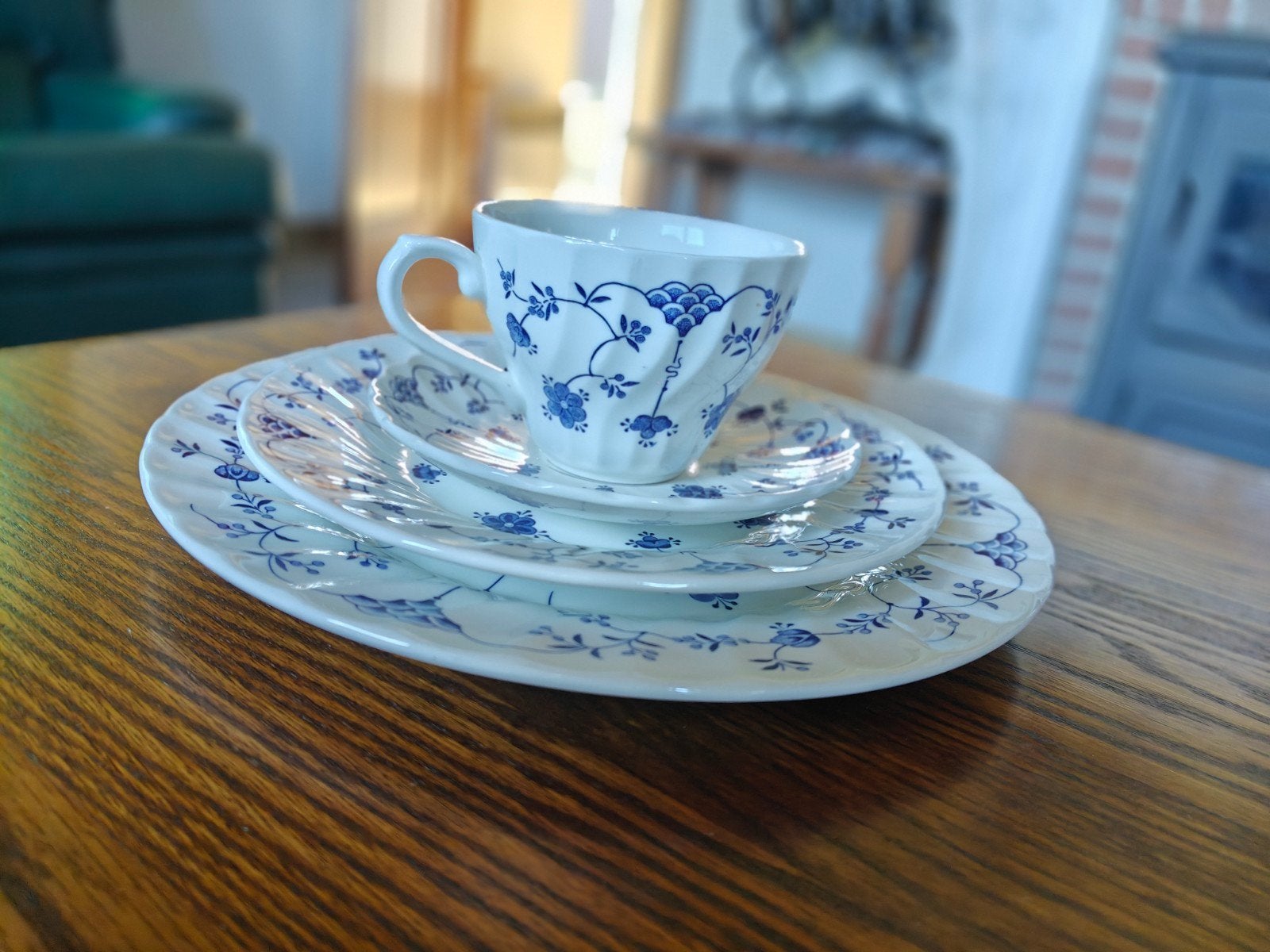 27-delig vintage - eetservies-Engels aardewerk, Churchill, Enlèvement, Comme neuf, Porcelaine, Service complet