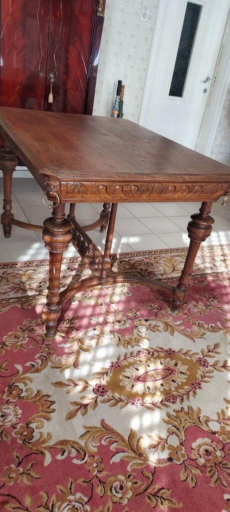 Antieke tafel met 4 stoelen, Antiek en Kunst, Antiek | Meubels | Tafels, Ophalen