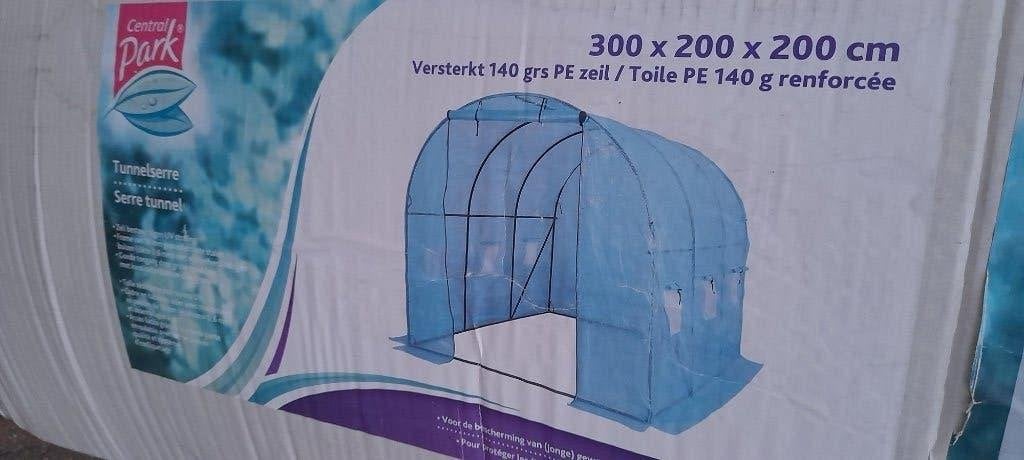 Tunnelserre 300x200x200 cm, nieuw in verpakking, Tuin en Terras, Folie, Ophalen, Staal, Kweekkas