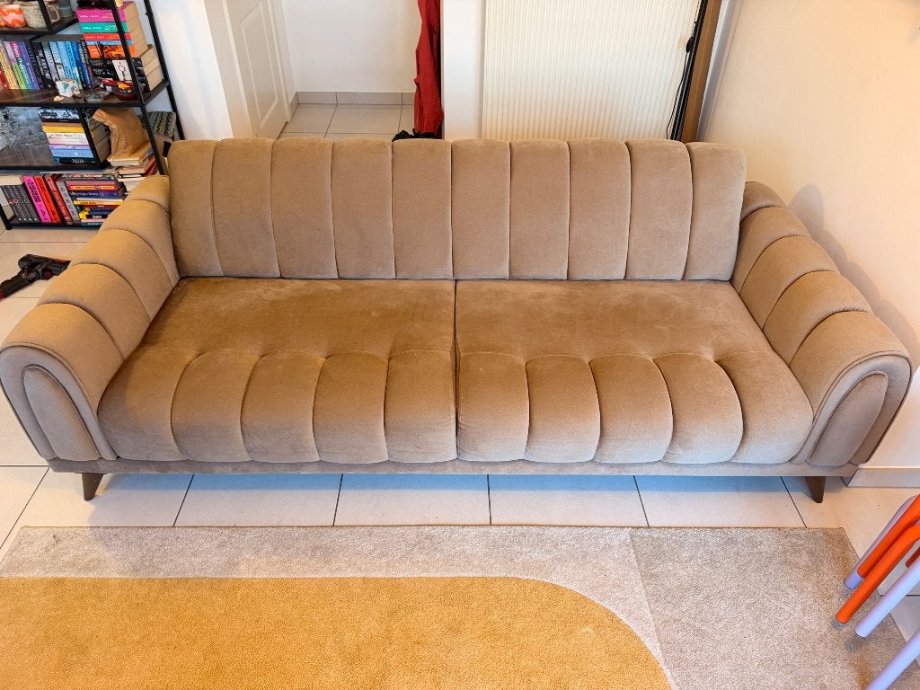 Zetel 4-zit, Maison & Meubles, 100 à 125 cm, Banc droit, Enlèvement, Utilisé