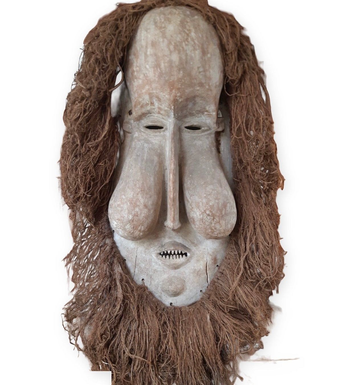 Groot authentiek Kakuungu SUKU-masker (DRC Congo), Huis en Inrichting, Ophalen, Zo goed als nieuw, Hout
