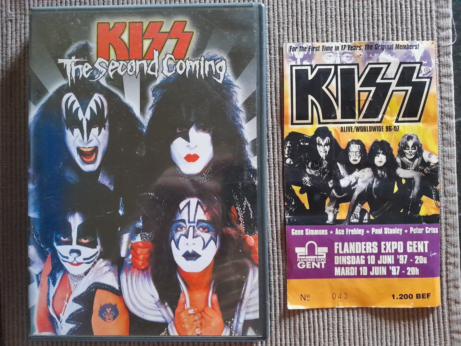 KISS , the second coming. Ticket 10 juni 1997 samen met DVD, Ophalen of Verzenden, Gebruikt, Overige typen