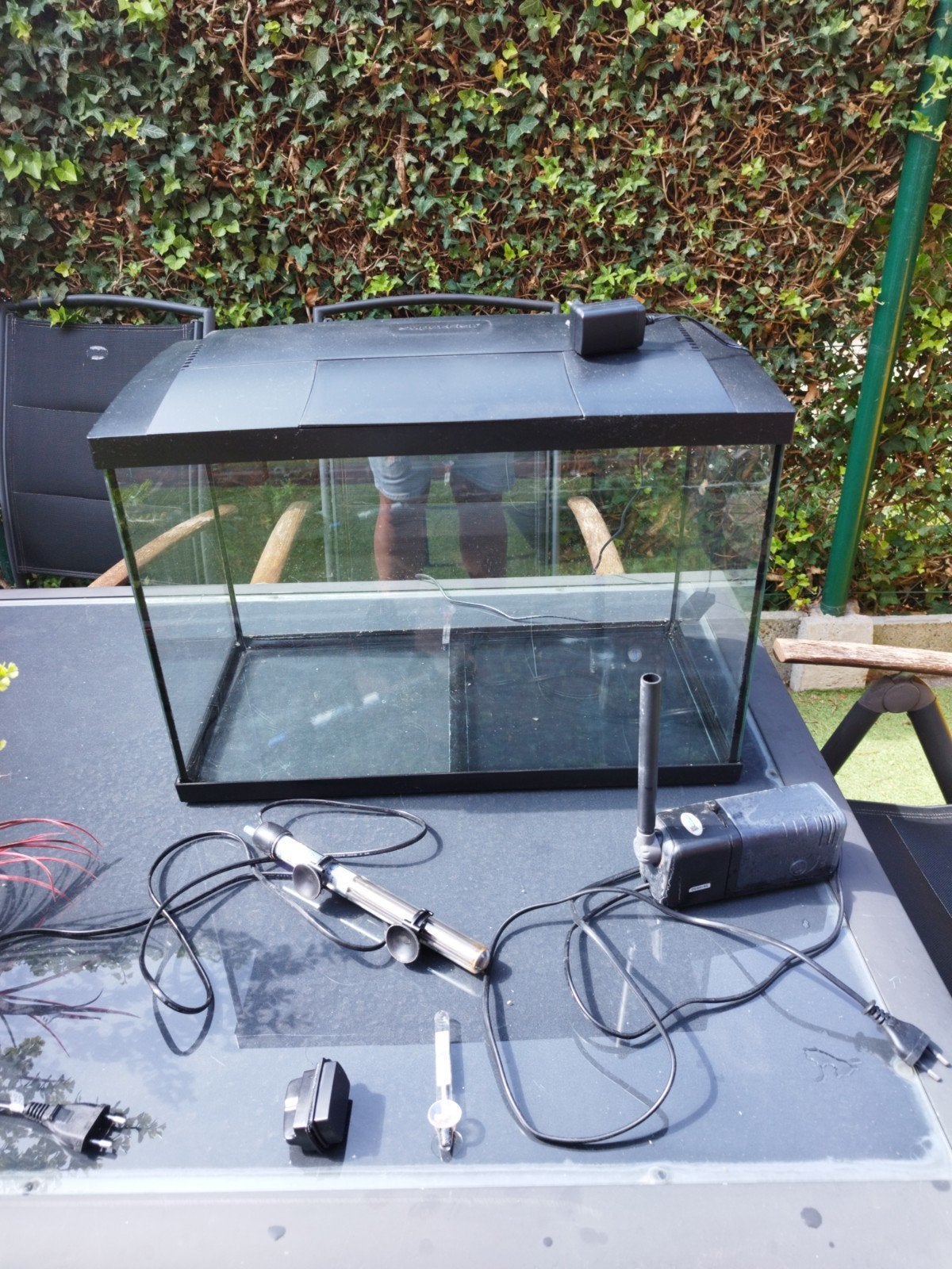 aquarium met toebehoren, Ophalen, Inclusief toebehoren, Gebruikt, Aquariummeubel