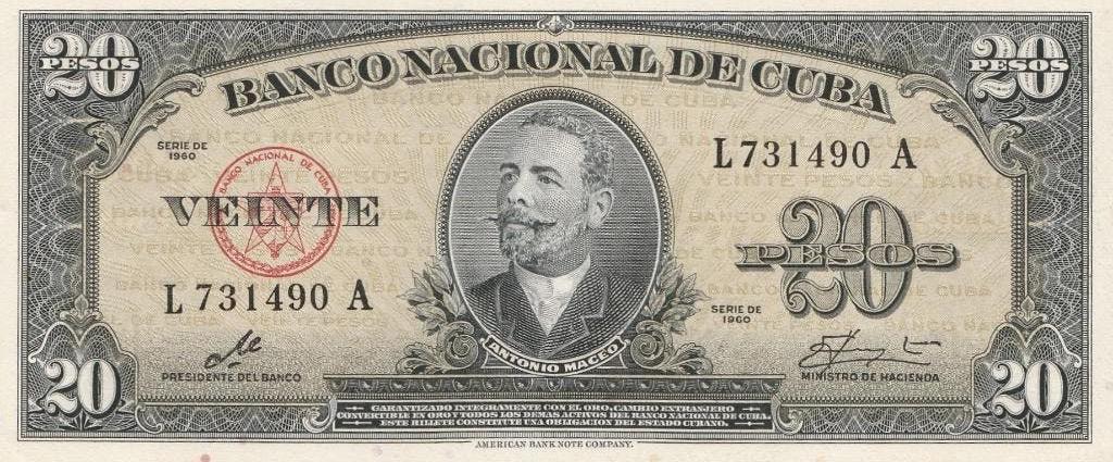 Banque nationale de Cuba 20 pesos 1960, Timbres & Monnaies, Billets de banque | Amérique, Enlèvement, Amérique centrale, Billets en vrac