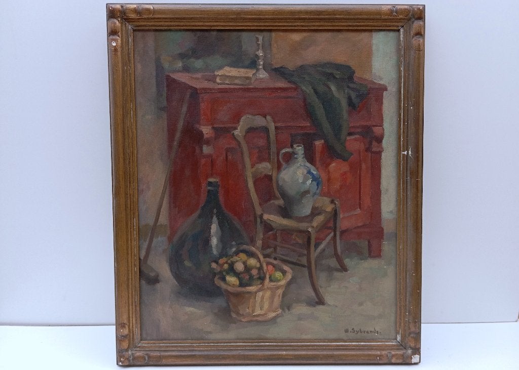 PEINTURE WILFRIED SYBRANDS (1912-1991), Enlèvement ou Envoi, Peinture à l'huile, Signé, Toile