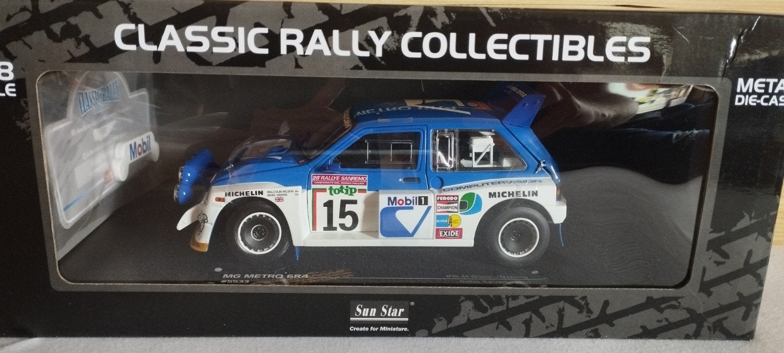 mg metro 6r4 computervision, Hobby en Vrije tijd, Modelauto's | 1:18, Ophalen of Verzenden, Nieuw, Auto, Sun Star