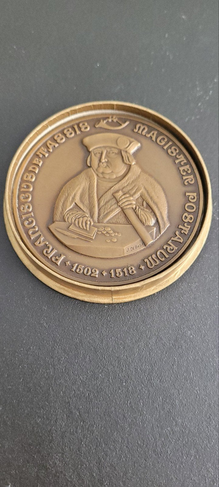 Gravure / medaille  François de Tassis, Postzegels en Munten, Ophalen of Verzenden, Brons