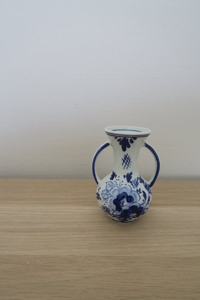 Vase bleu de Delft miniature vintage, n 25, Antiquités & Art, Enlèvement ou Envoi