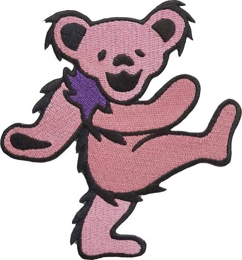Grateful Dead Pink Dancing Bear Patch officiële merchandise, Ophalen of Verzenden, Nieuw