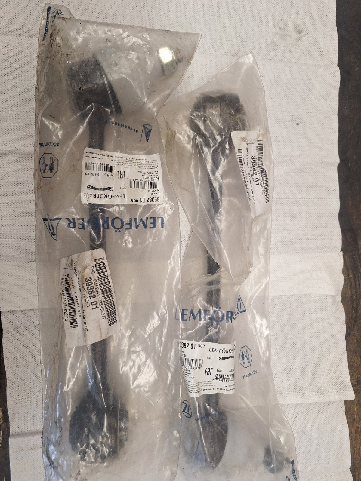 Draagarmen rubbers l322 range, Ophalen