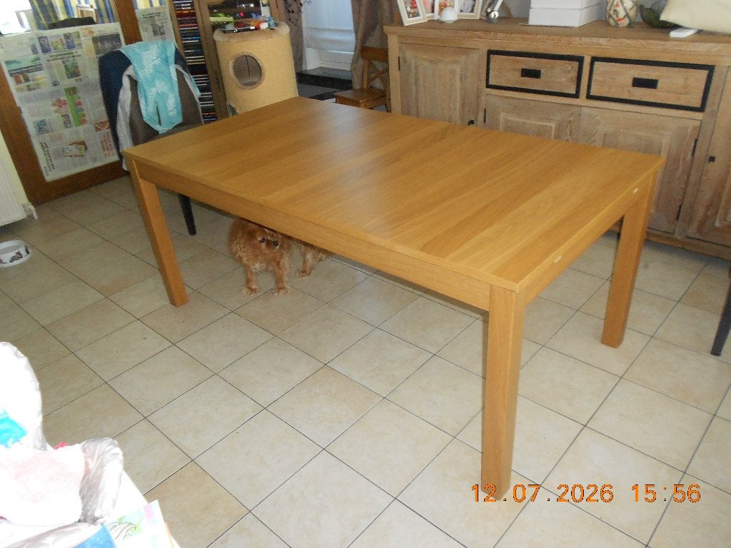 eettafel, Huis en Inrichting, Tafels | Eettafels, Ophalen, Eikenhout, 50 tot 100 cm, Zo goed als nieuw