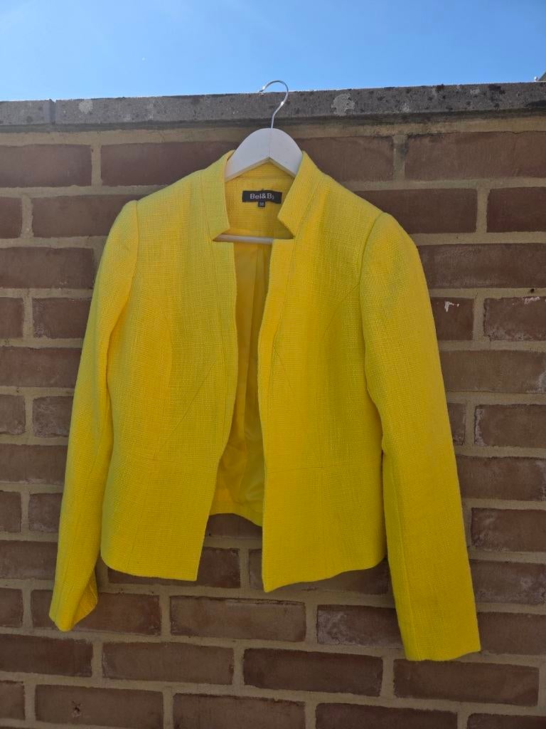 Chique gele blazer 100% katoen Bel&bo maat 38, Kleding | Dames, Maat 38/40 (M), Bel&bo, Geel, Nieuw