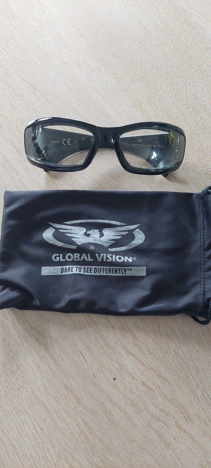 Globan Vision Cat 24 motorbril, Overige merken, Zonnebril, Zwart, Ophalen of Verzenden