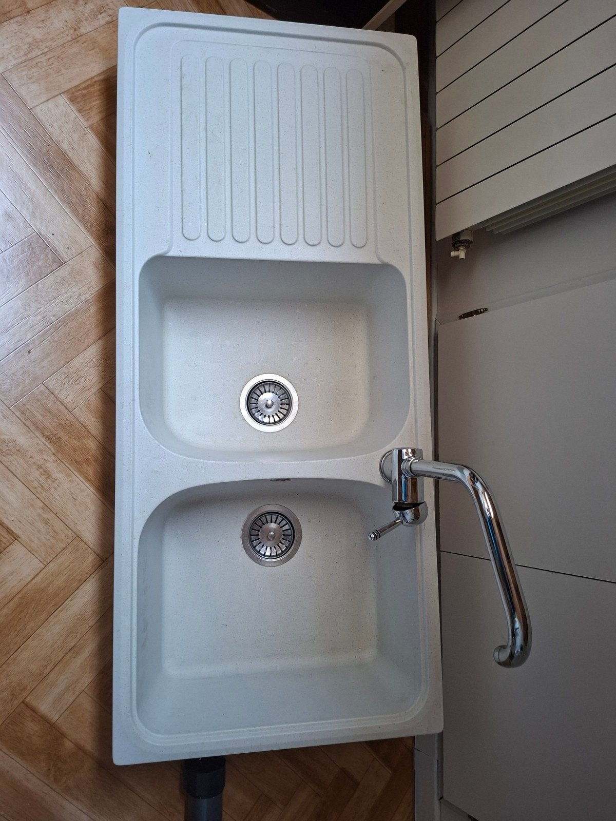 évier cuisine avec robinet, Enlèvement ou Envoi, Blanc