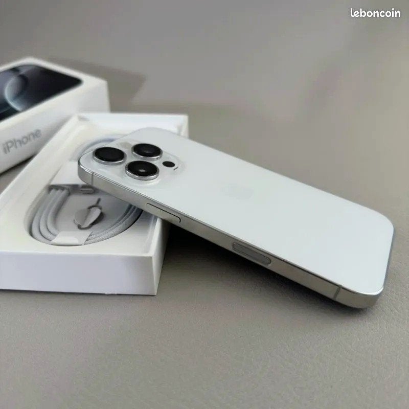 IPhone 16 Pro Blanc Titane 256 GB, Télécoms, Téléphonie mobile | Apple iPhone, 94 %, Comme neuf, Enlèvement, Sans abonnement